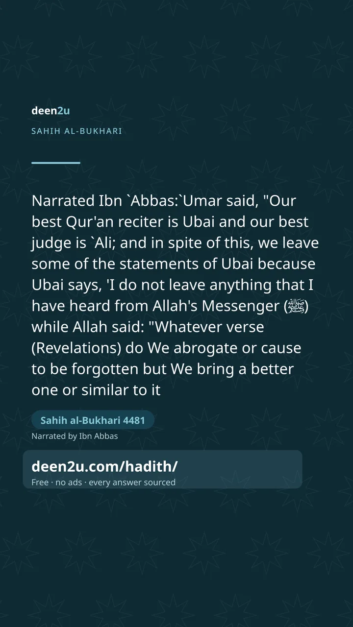 Sahih al-Bukhari 4481