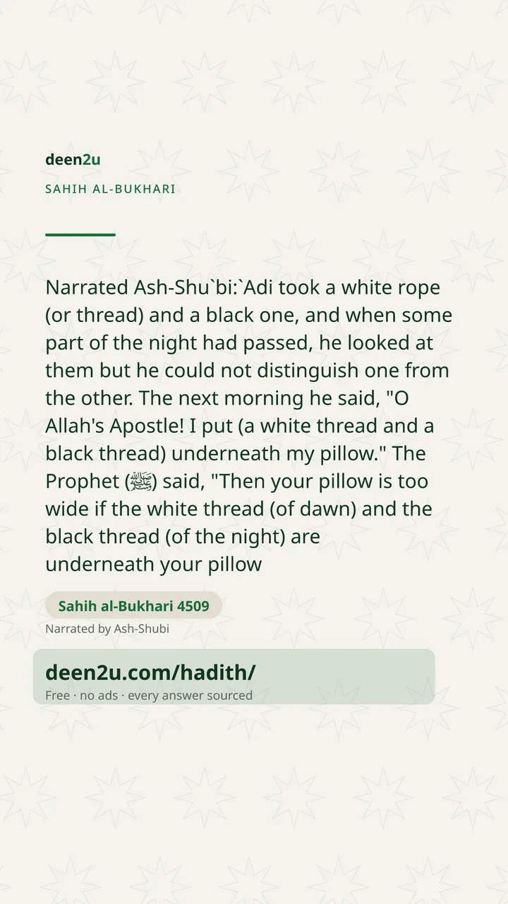 Sahih al-Bukhari 4509