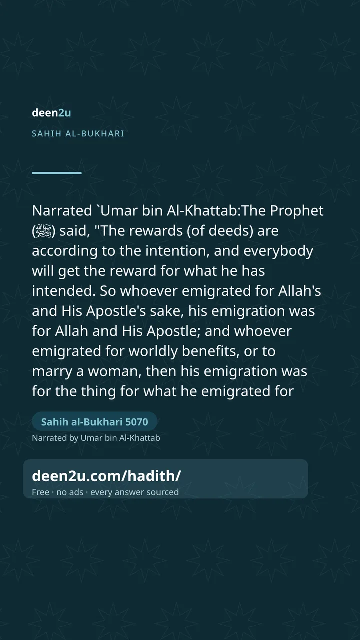 Sahih al-Bukhari 5070