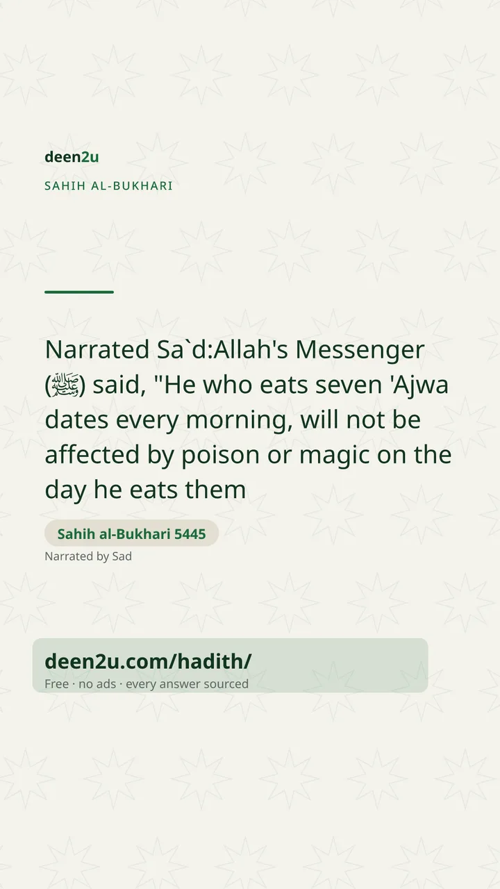 Sahih al-Bukhari 5445