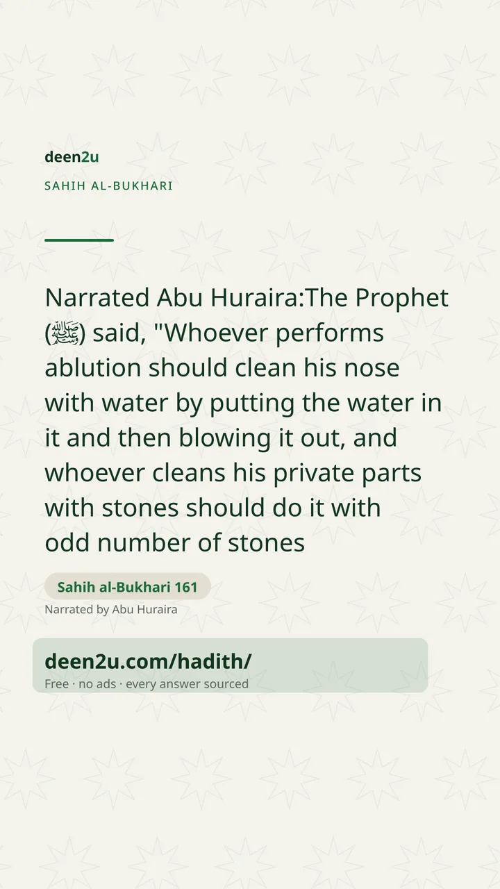 Sahih al-Bukhari 161
