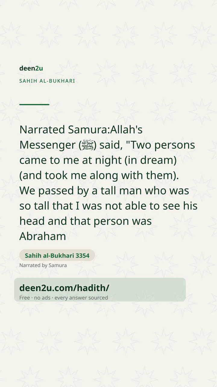 Sahih al-Bukhari 3354