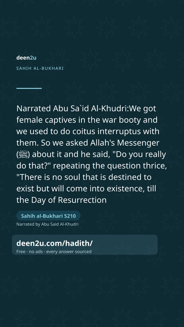 Sahih al-Bukhari 5210