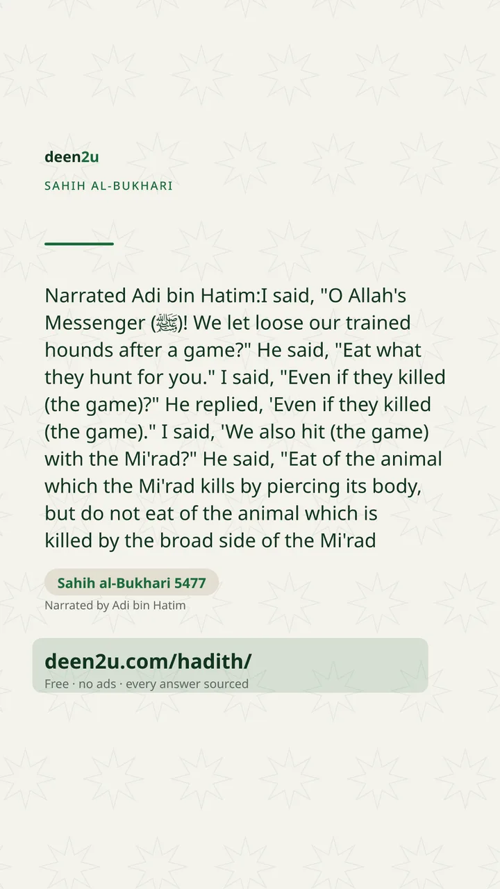 Sahih al-Bukhari 5477