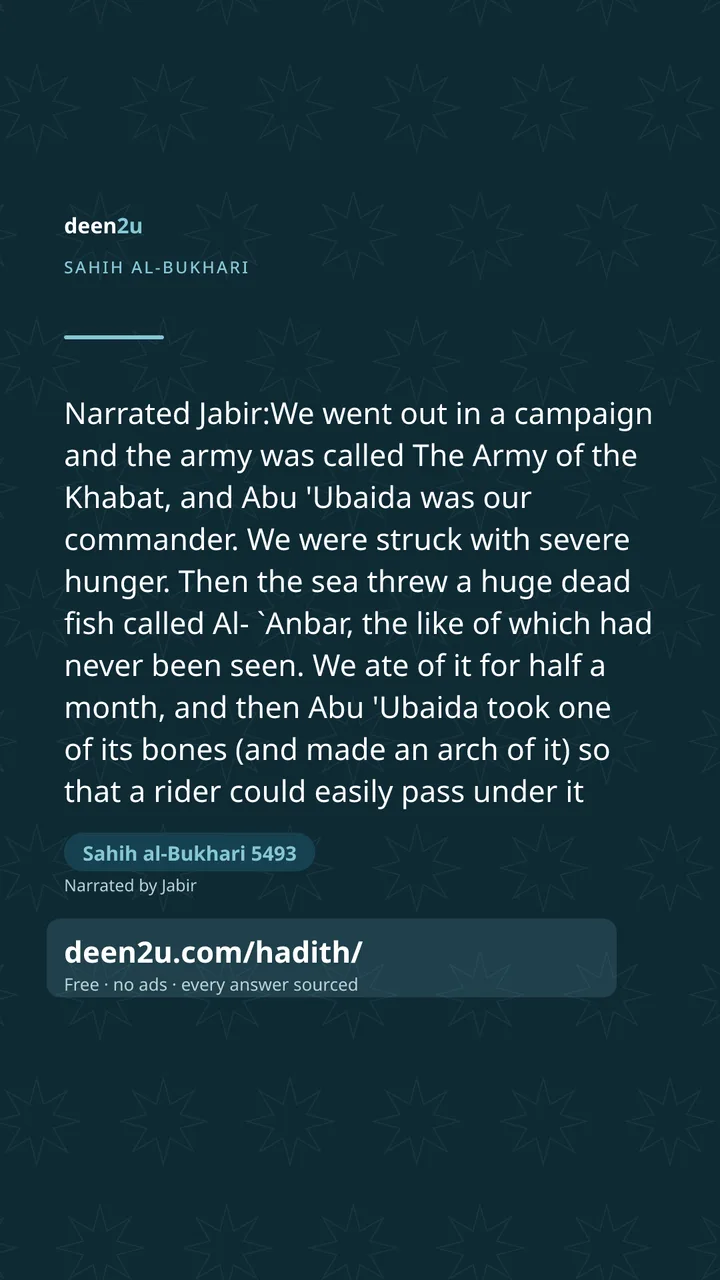 Sahih al-Bukhari 5493