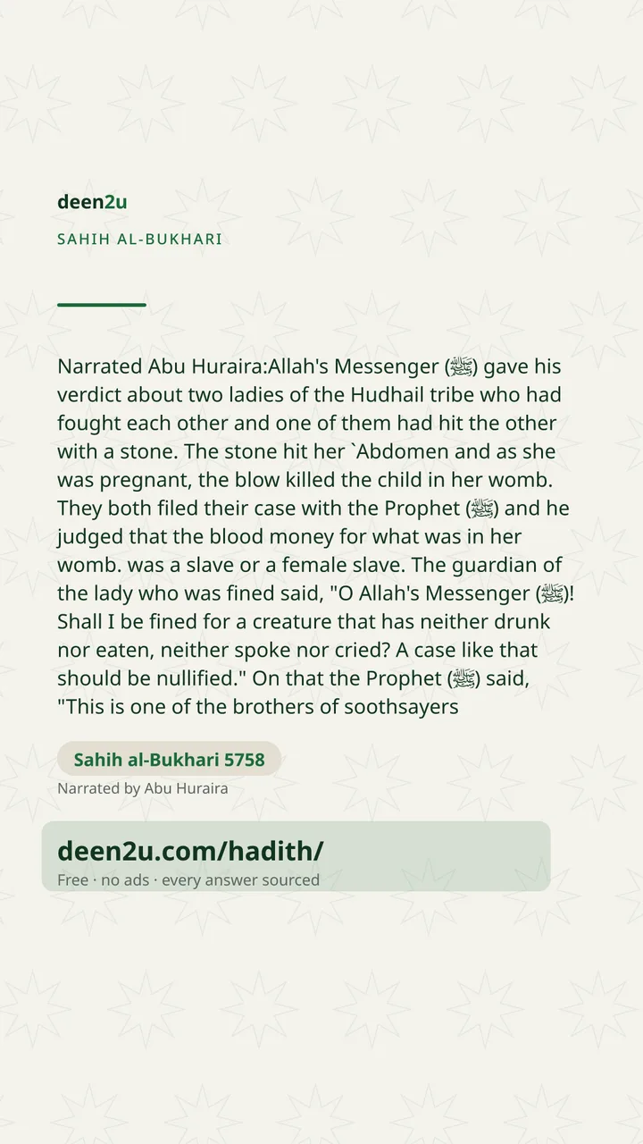 Sahih al-Bukhari 5758