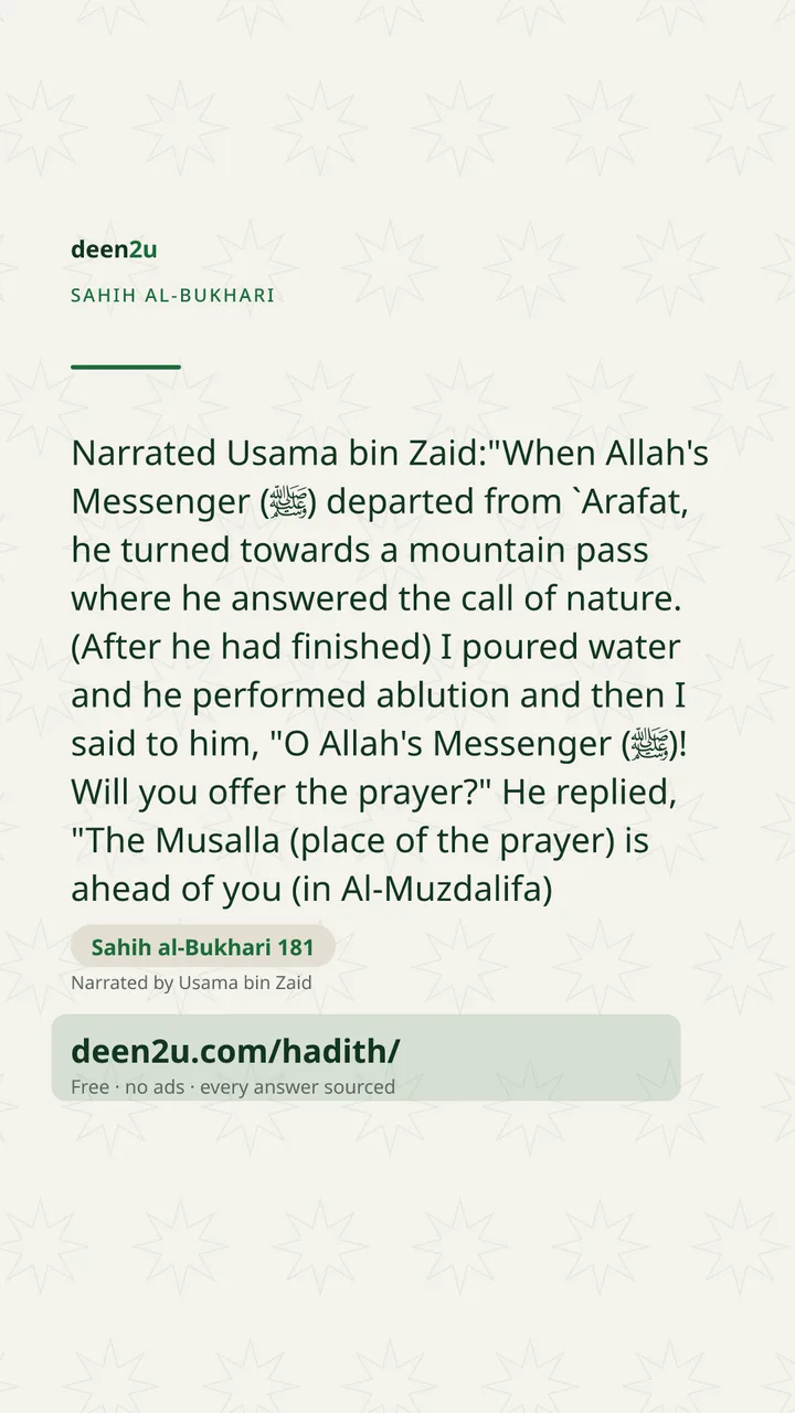 Sahih al-Bukhari 181