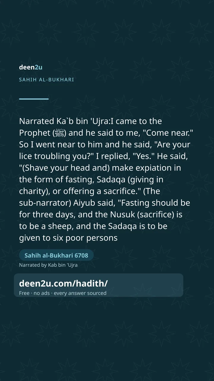 Sahih al-Bukhari 6708