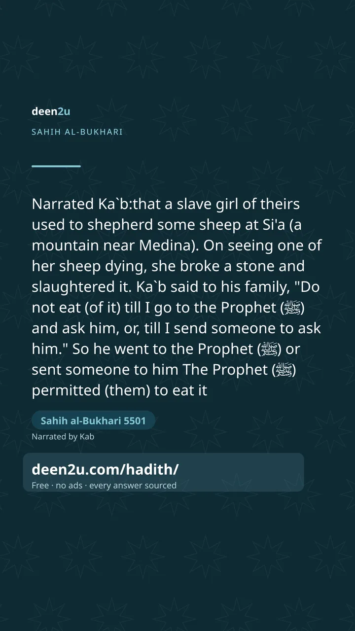 Sahih al-Bukhari 5501