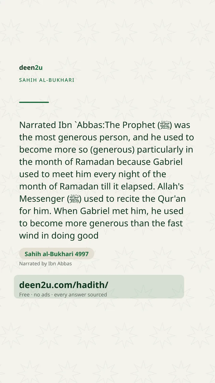 Sahih al-Bukhari 4997