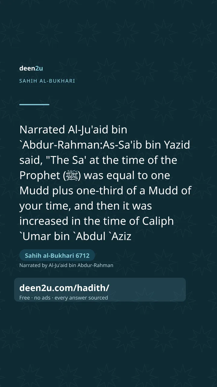 Sahih al-Bukhari 6712
