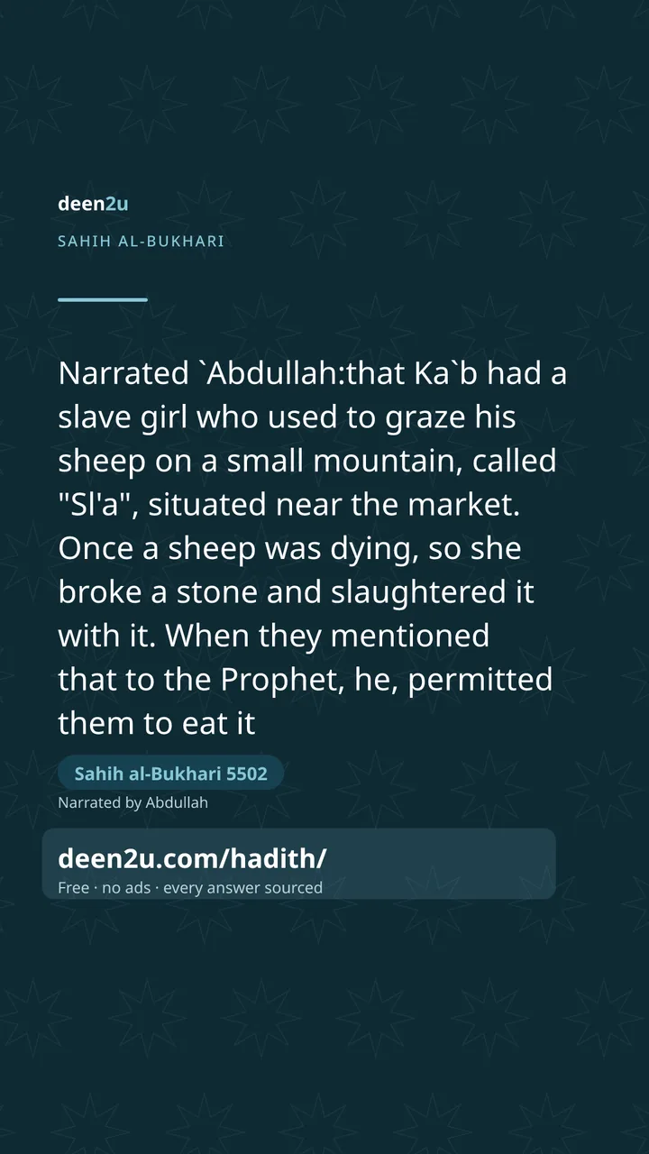 Sahih al-Bukhari 5502