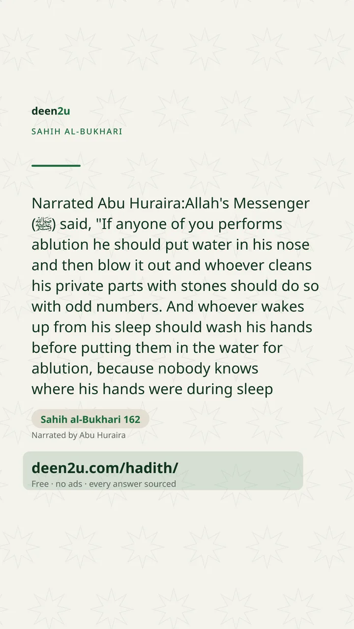 Sahih al-Bukhari 162