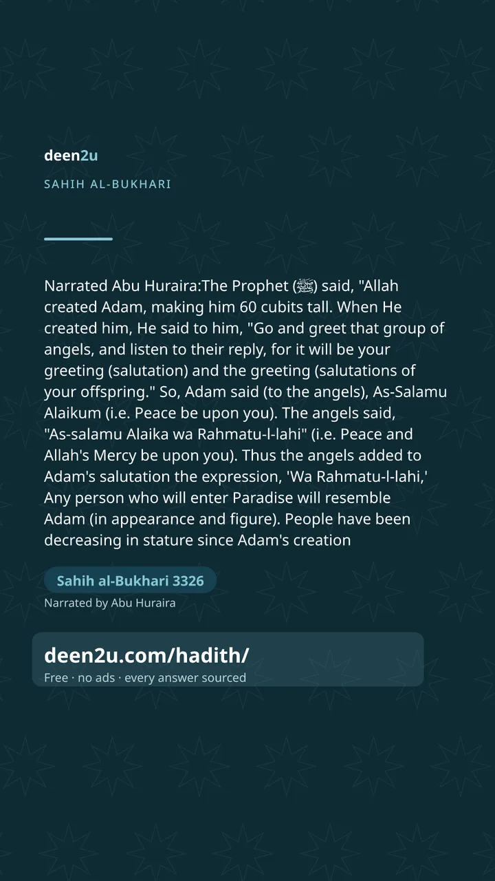 Sahih al-Bukhari 3326