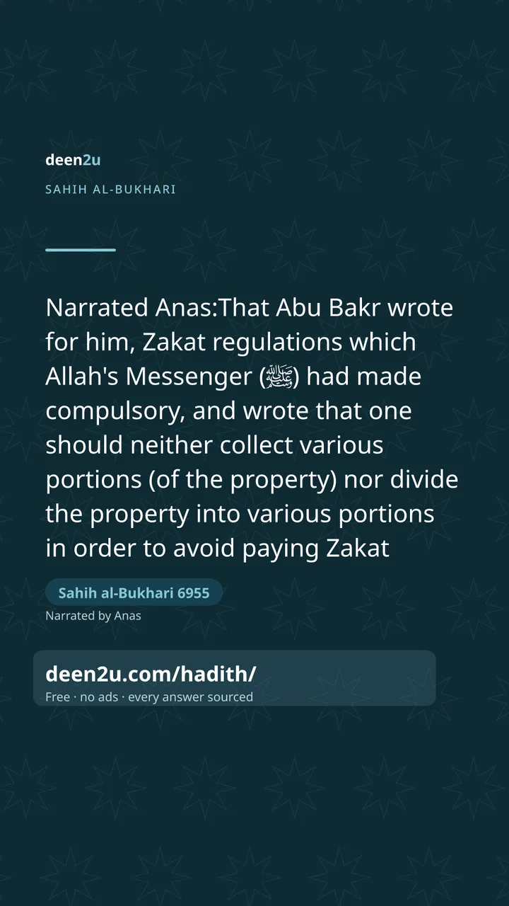 Sahih al-Bukhari 6955