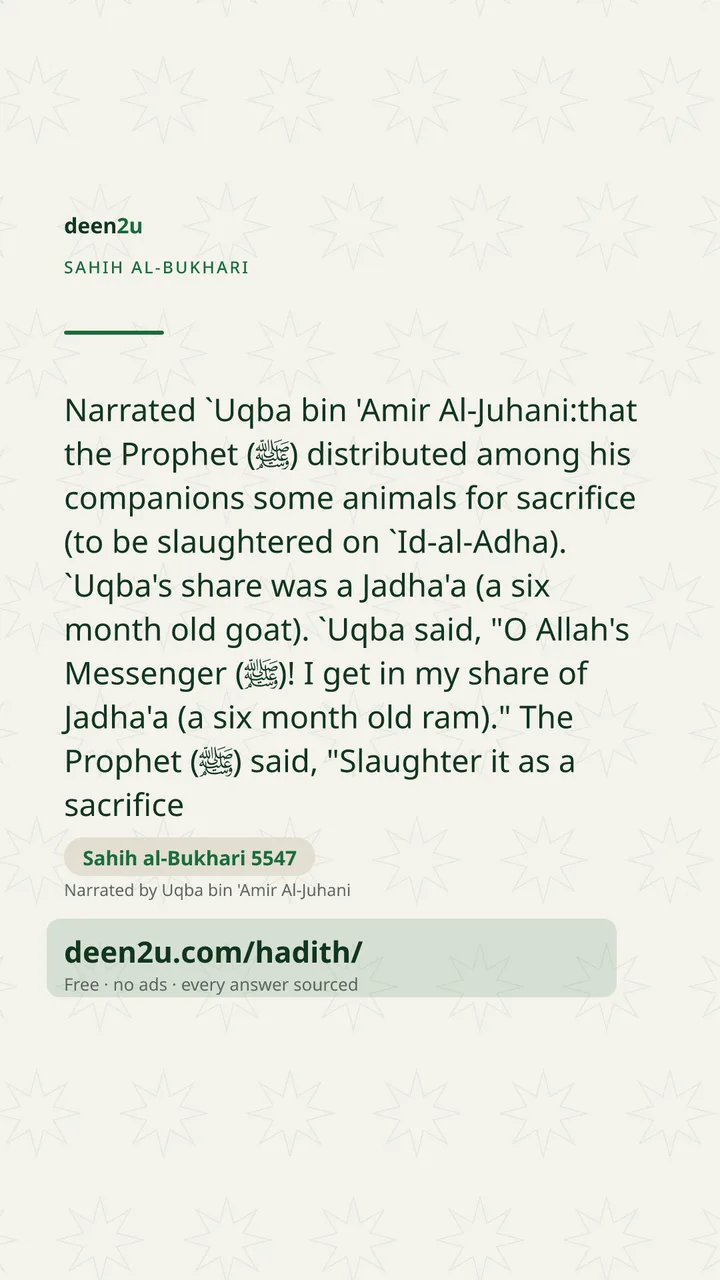 Sahih al-Bukhari 5547