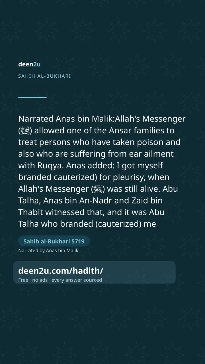 Sahih al-Bukhari 5719