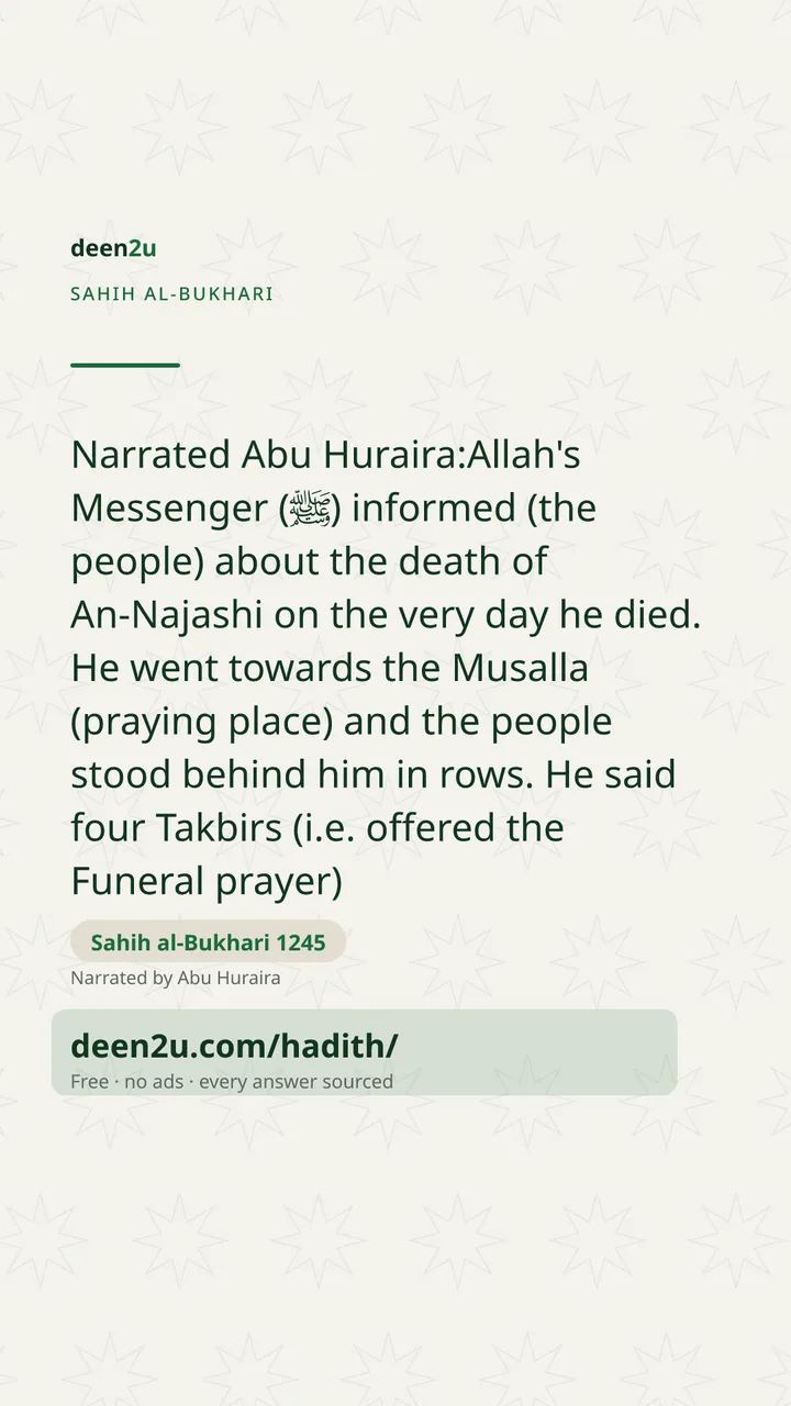 Sahih al-Bukhari 1245