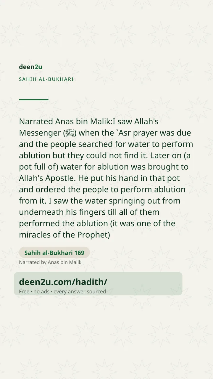 Sahih al-Bukhari 169