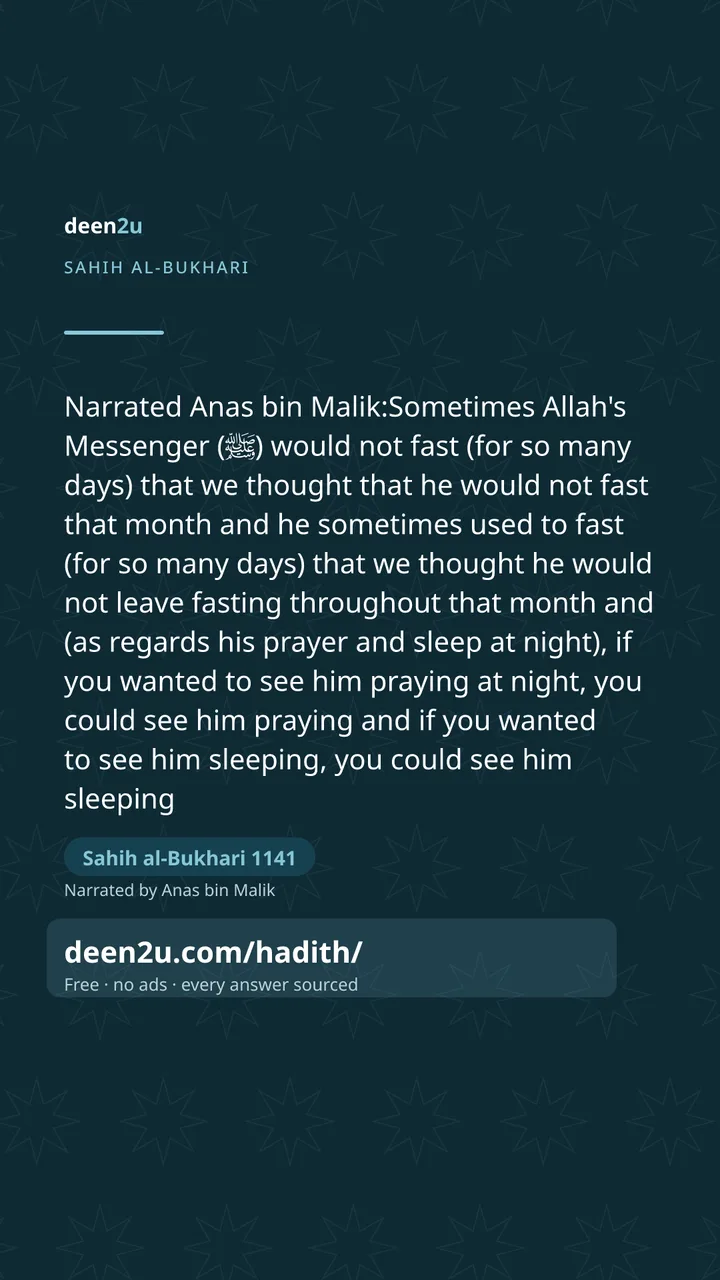Sahih al-Bukhari 1141