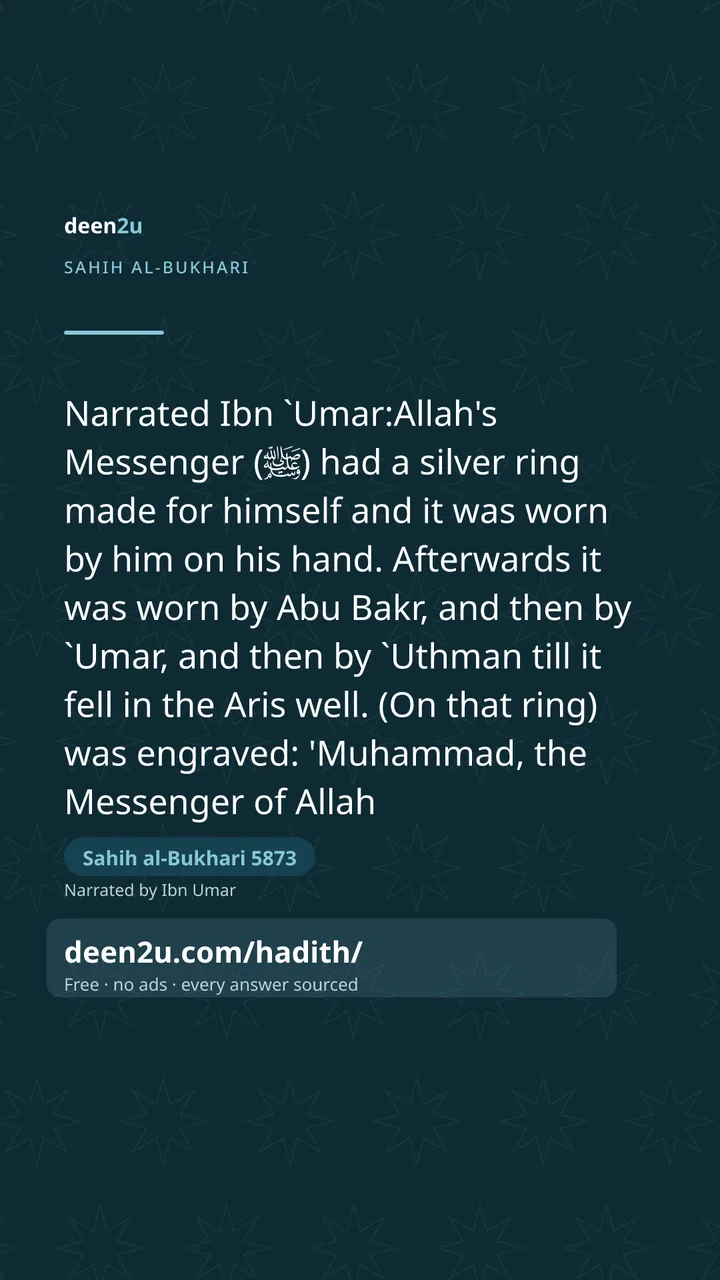 Sahih al-Bukhari 5873
