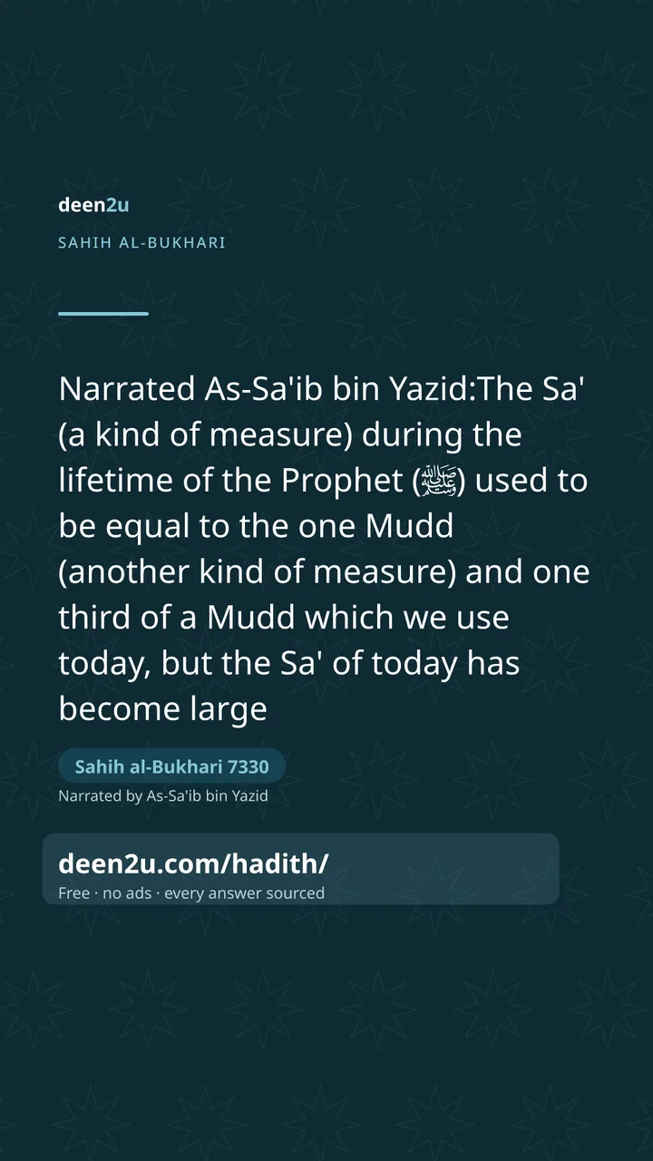 Sahih al-Bukhari 7330