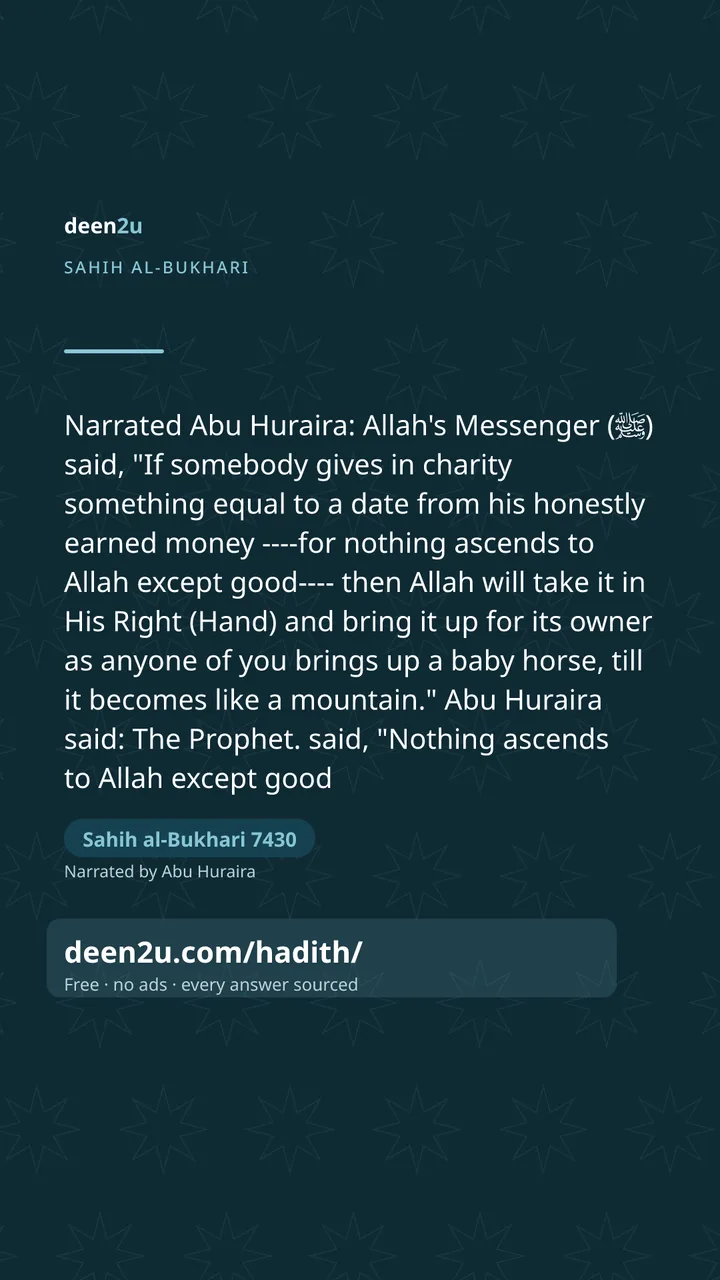 Sahih al-Bukhari 7430