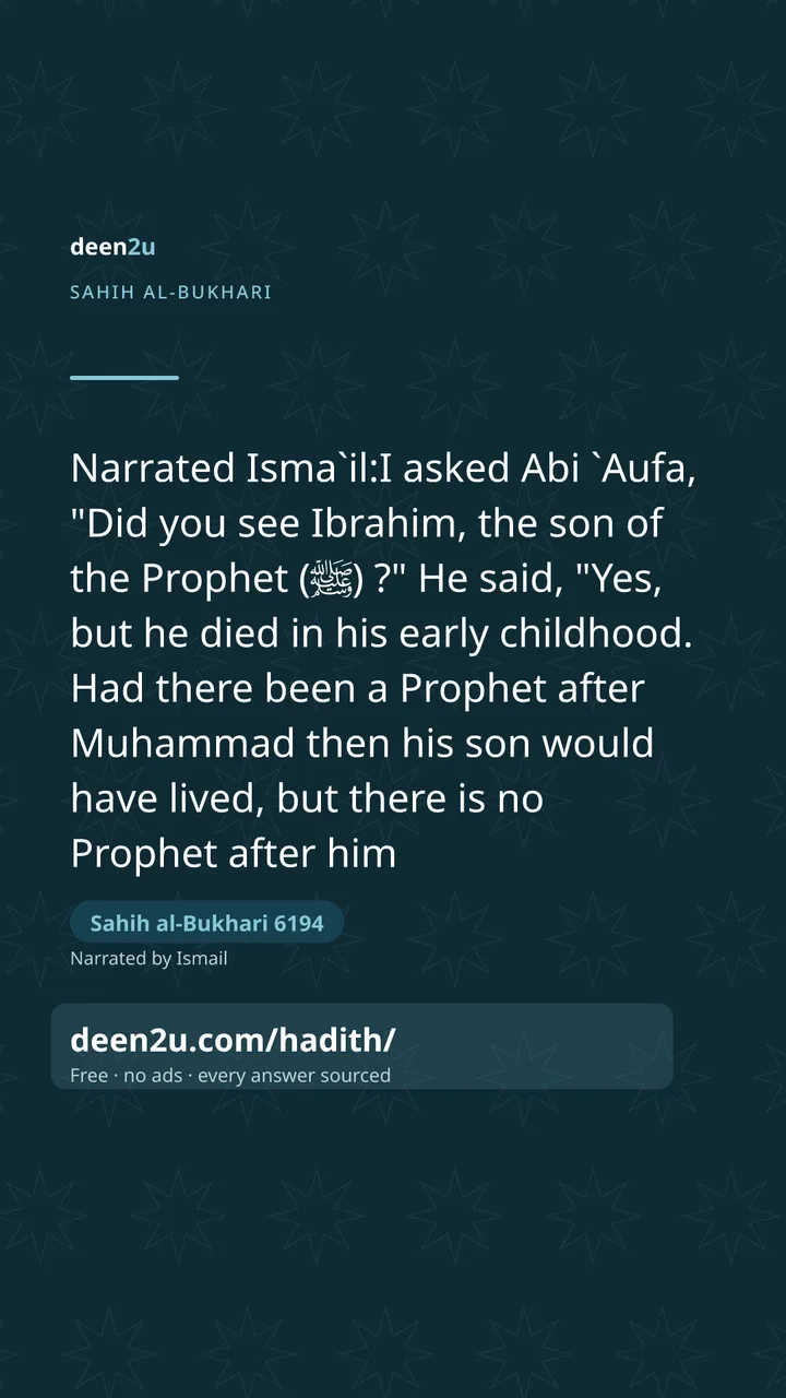 Sahih al-Bukhari 6194