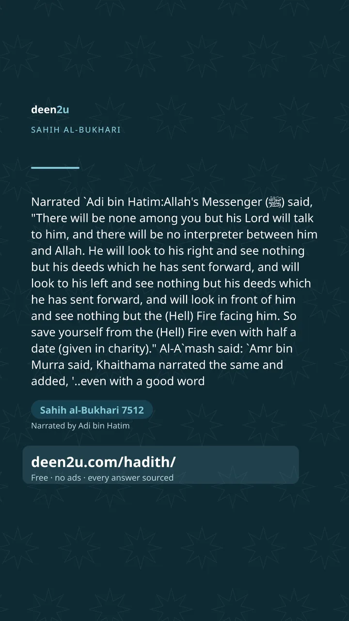 Sahih al-Bukhari 7512