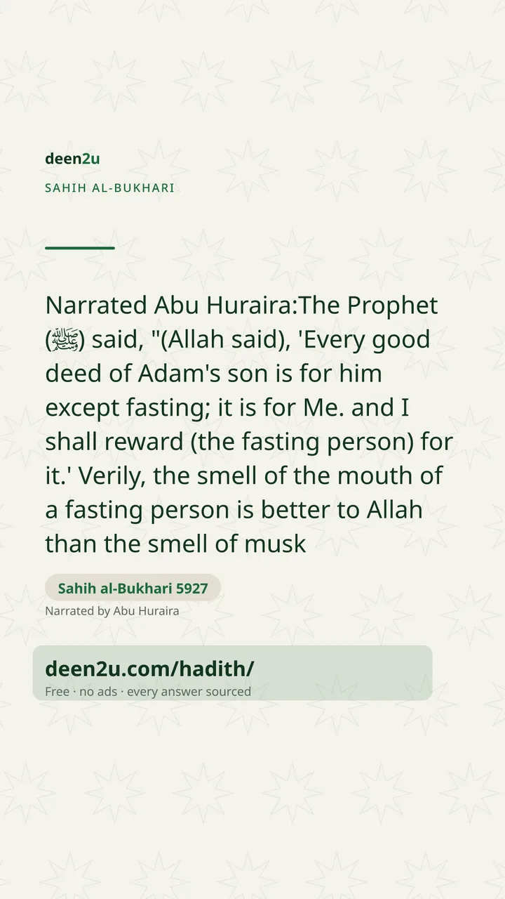 Sahih al-Bukhari 5927