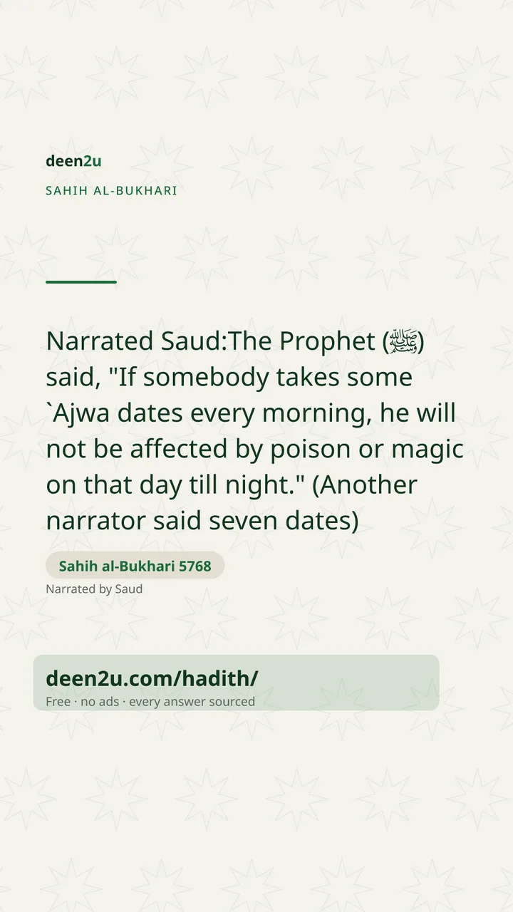 Sahih al-Bukhari 5768