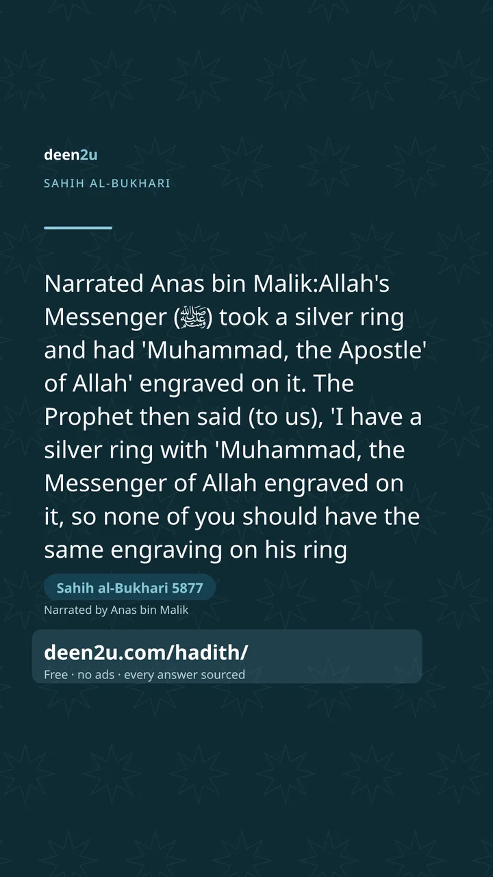 Sahih al-Bukhari 5877