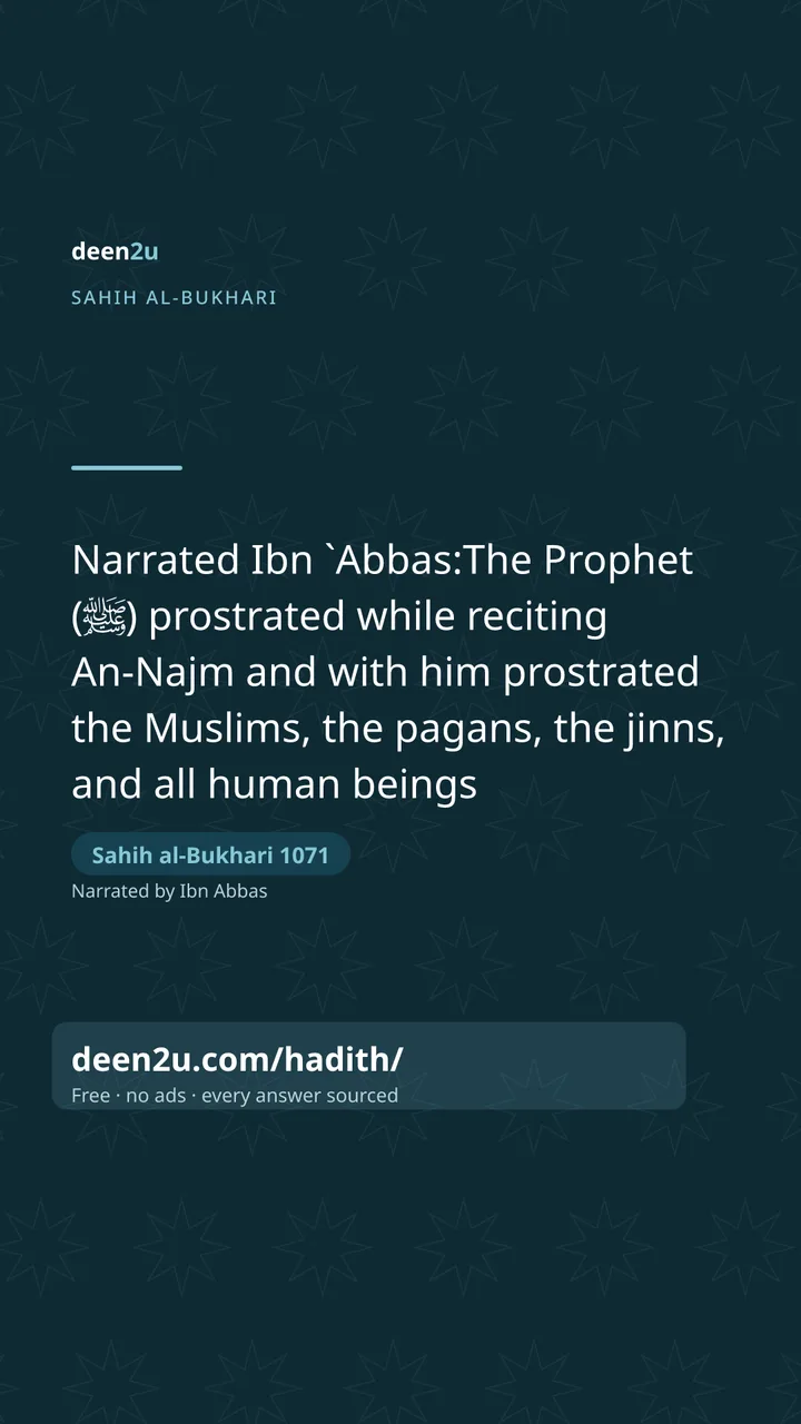 Sahih al-Bukhari 1071