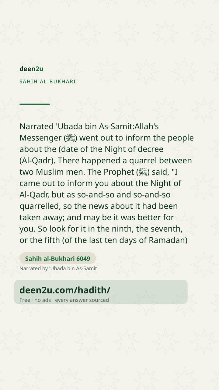 Sahih al-Bukhari 6049