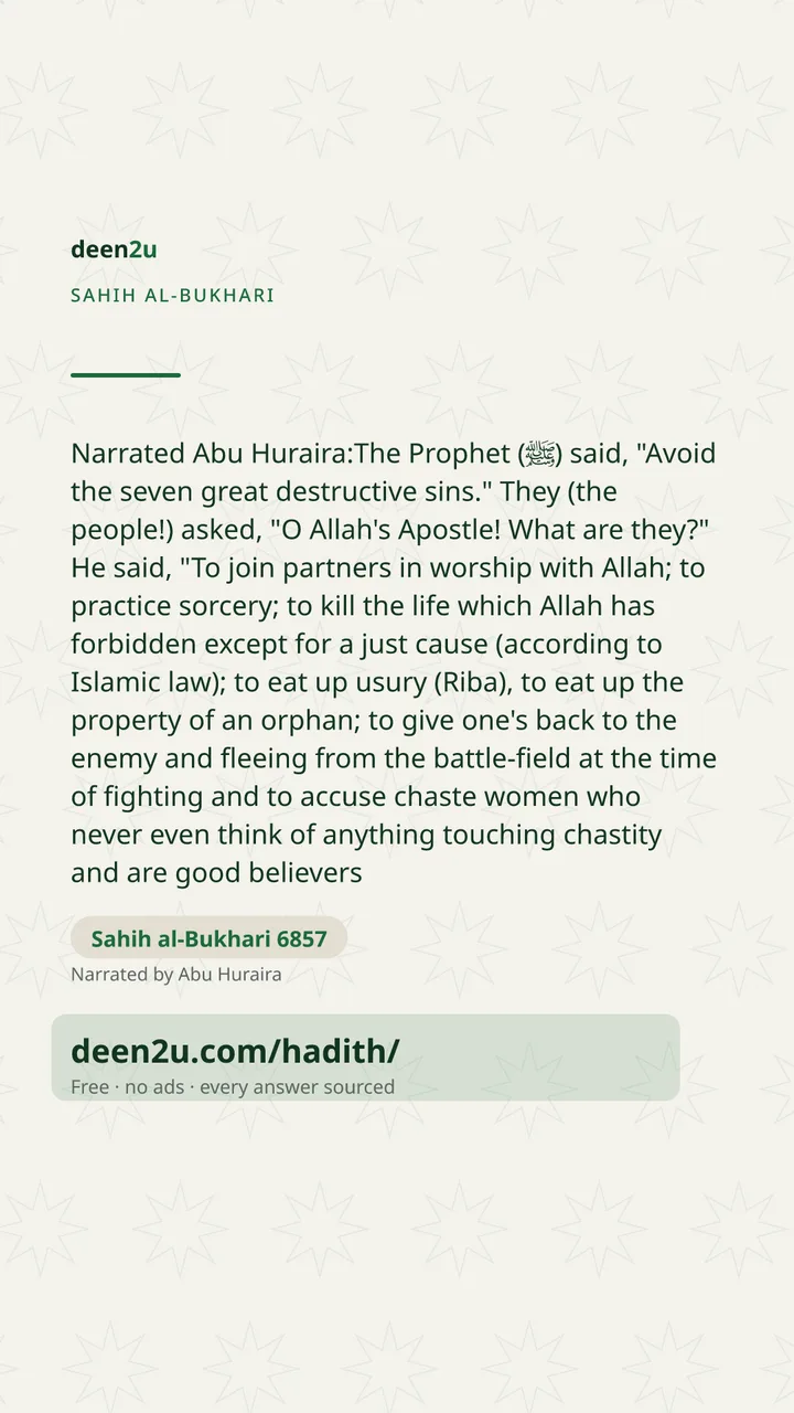 Sahih al-Bukhari 6857