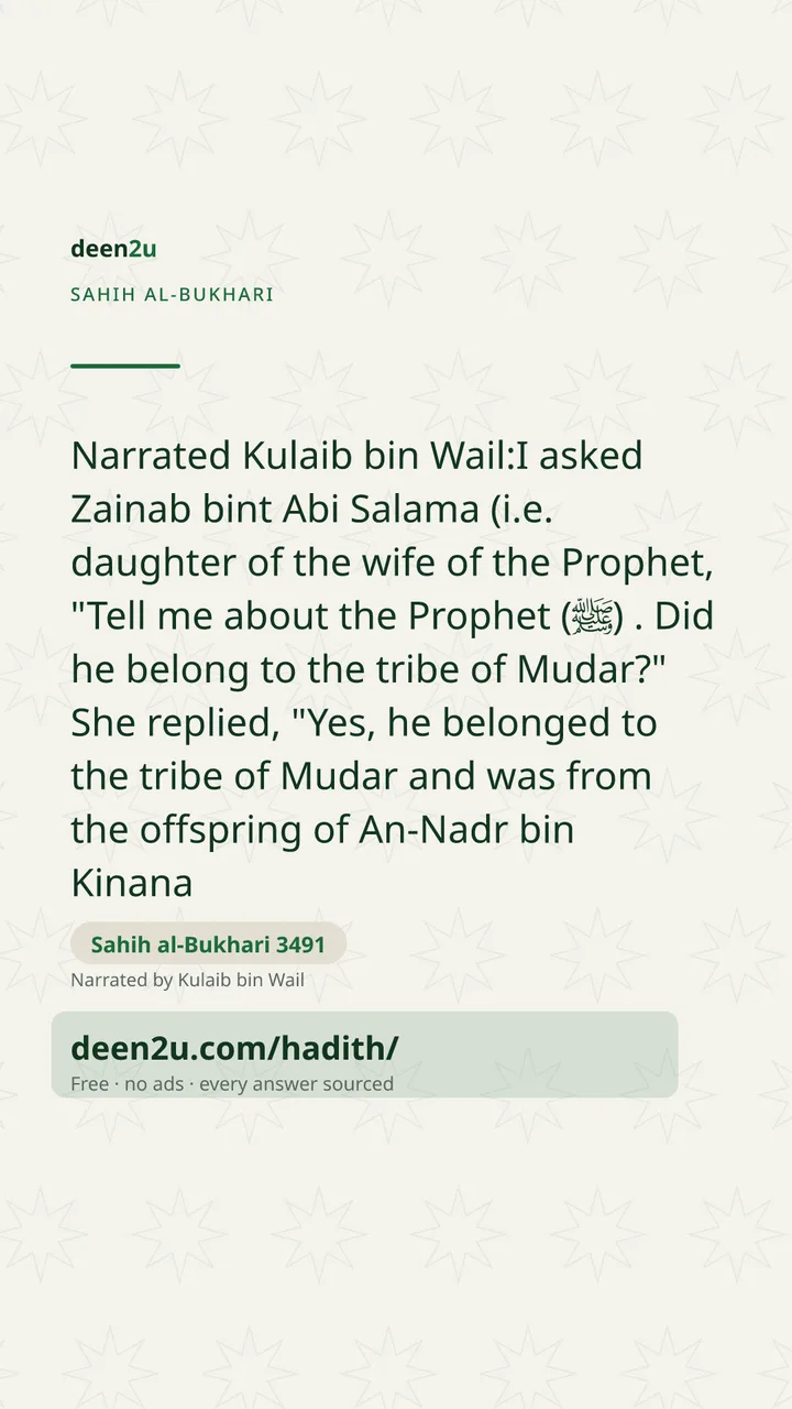 Sahih al-Bukhari 3491