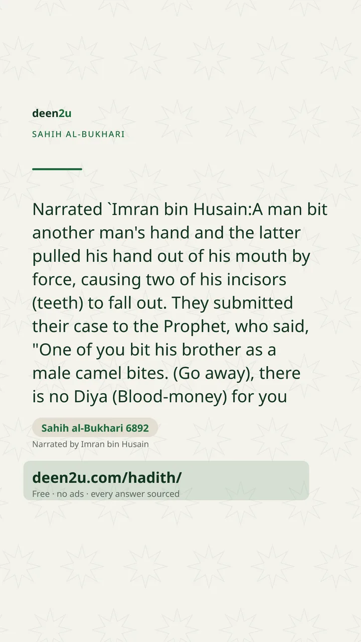 Sahih al-Bukhari 6892