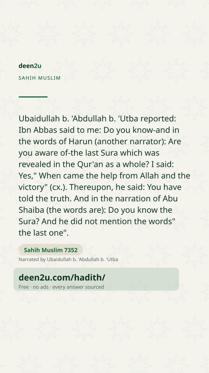 Sahih Muslim 7352