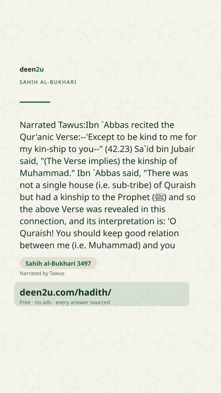 Sahih al-Bukhari 3497