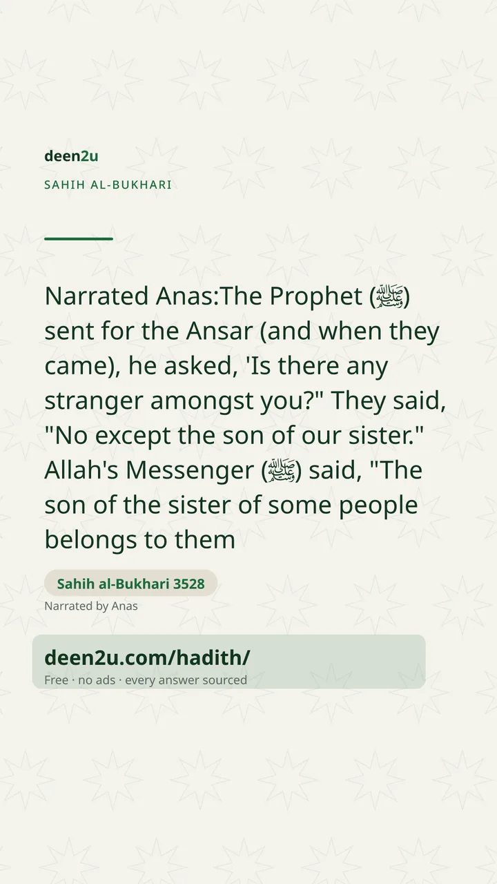Sahih al-Bukhari 3528