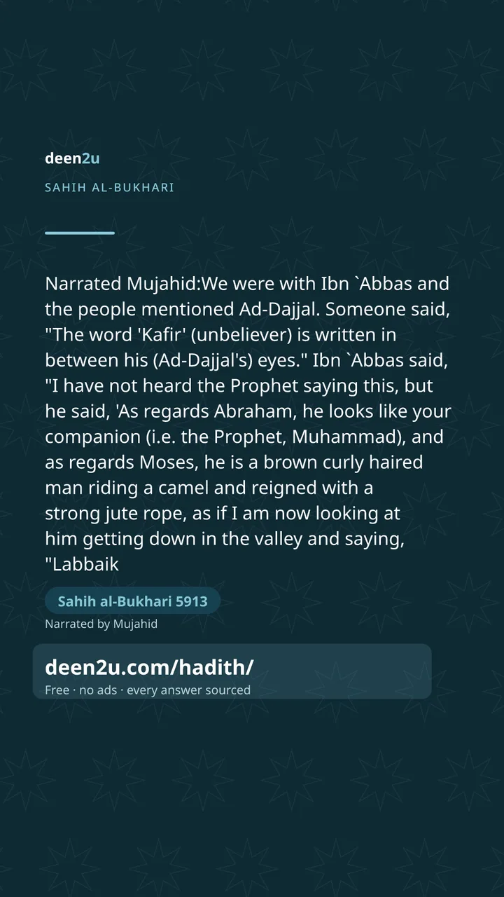 Sahih al-Bukhari 5913