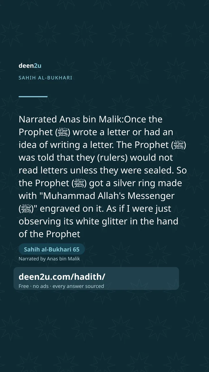 Sahih al-Bukhari 65