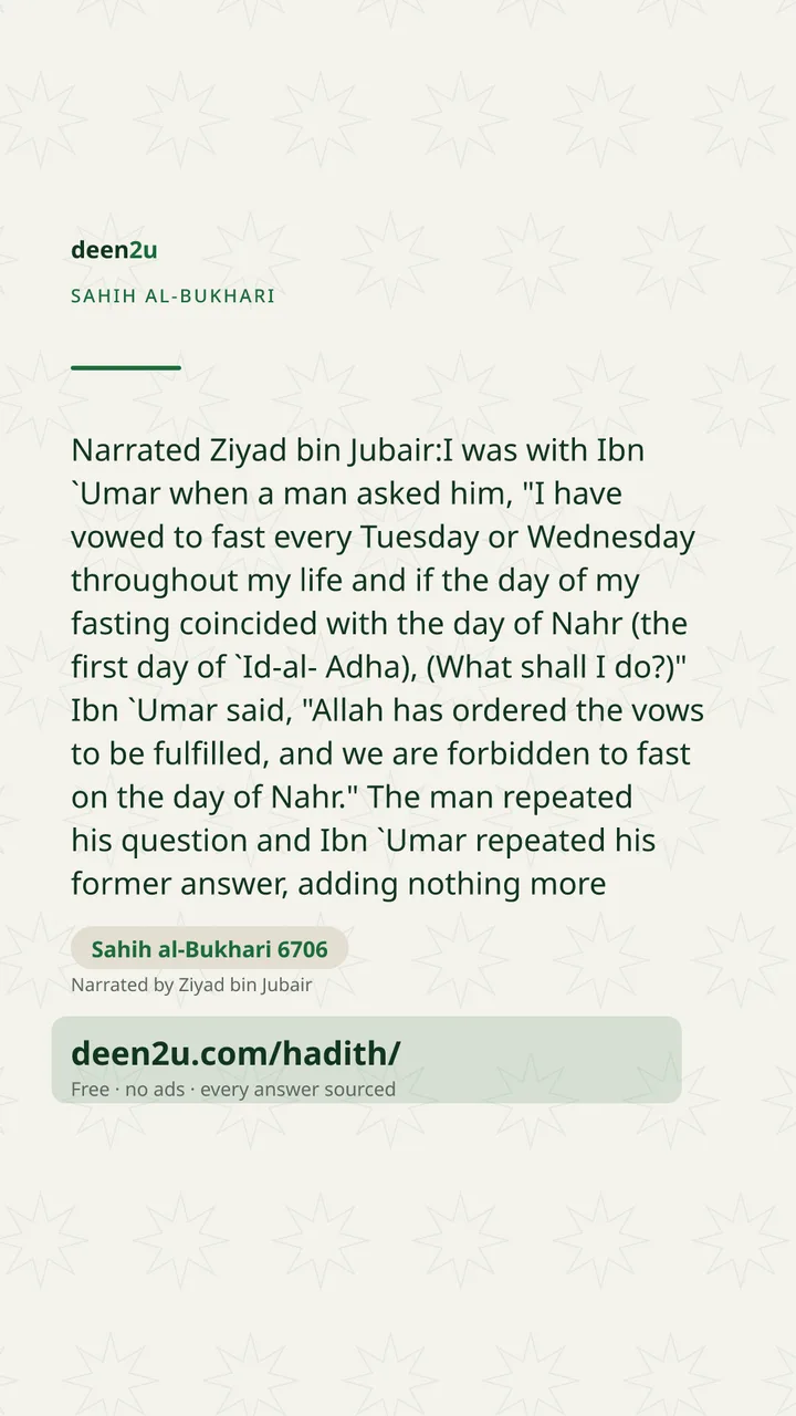 Sahih al-Bukhari 6706