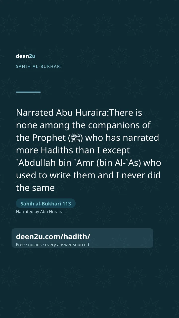 Sahih al-Bukhari 113
