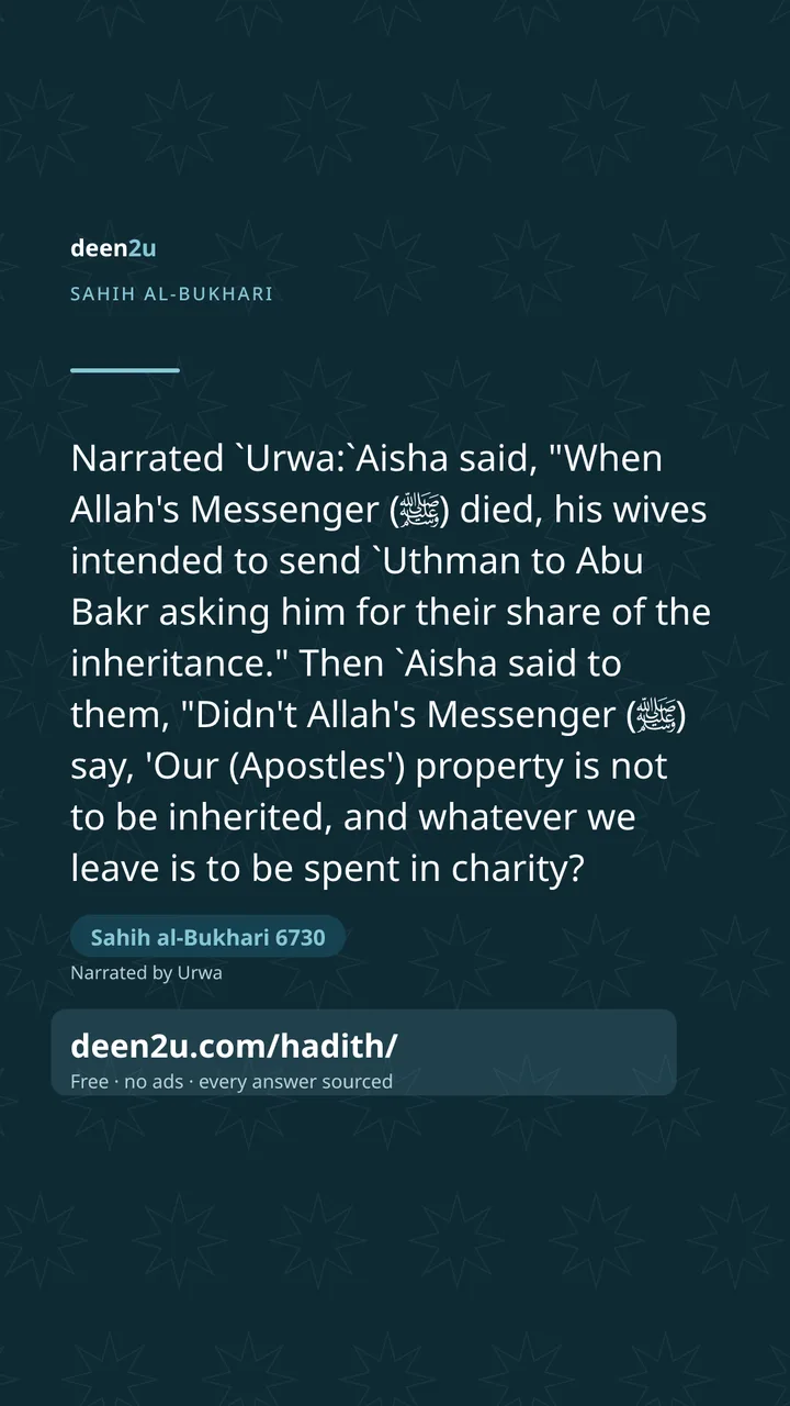 Sahih al-Bukhari 6730
