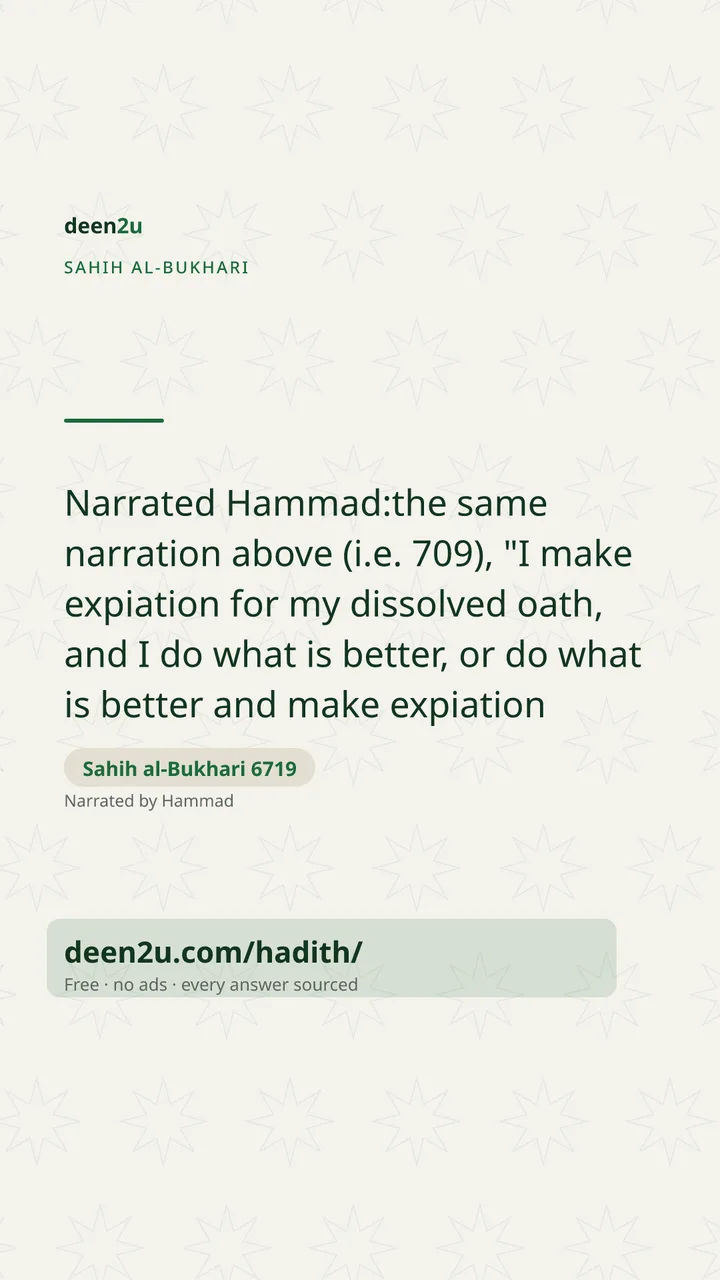 Sahih al-Bukhari 6719