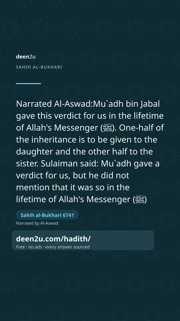 Sahih al-Bukhari 6741