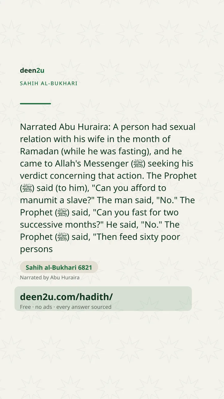 Sahih al-Bukhari 6821