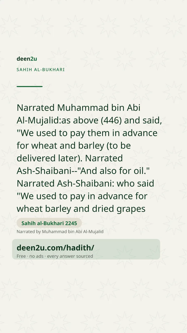 Sahih al-Bukhari 2245