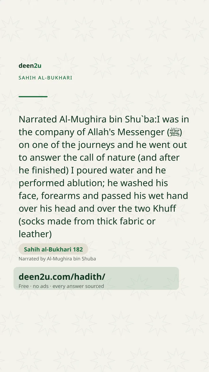 Sahih al-Bukhari 182